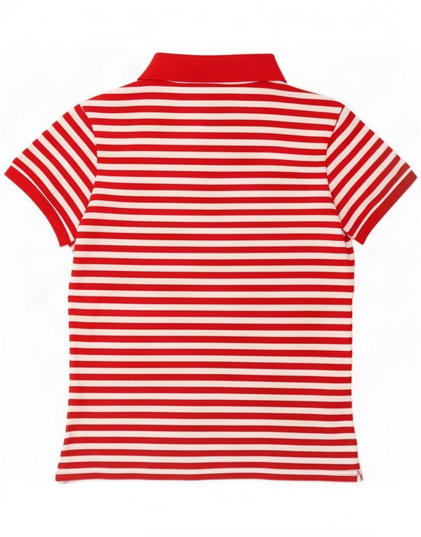 Polo da donna Lacoste taglia 40 cotone a righe rosse medie
