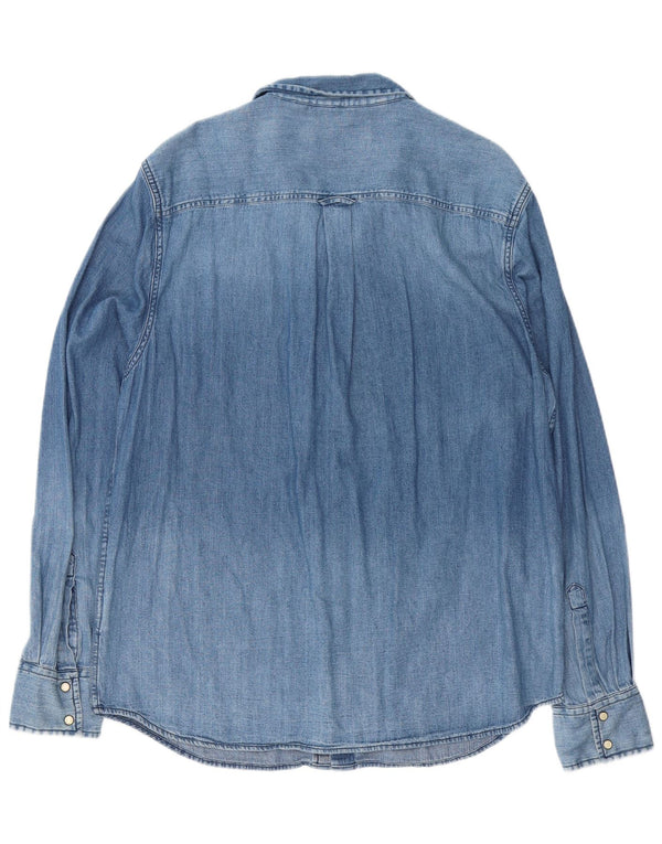 Camicia in denim da uomo SUPERDRY 2XL cotone blu