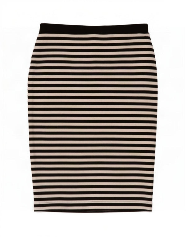 Gonna a tubino da donna Lipsy UK 10 piccola W28 viscosa a righe nere