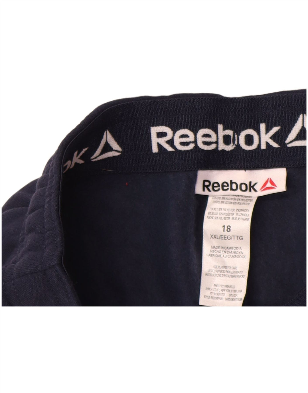 Pantaloni da tuta con grafica REEBOK per ragazzi 15-16 anni 2XL cotone blu navy