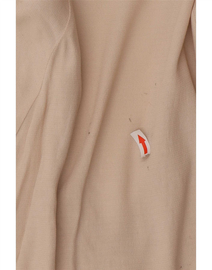 Top tunica oversize da donna Zara UK 10 piccolo poliestere beige