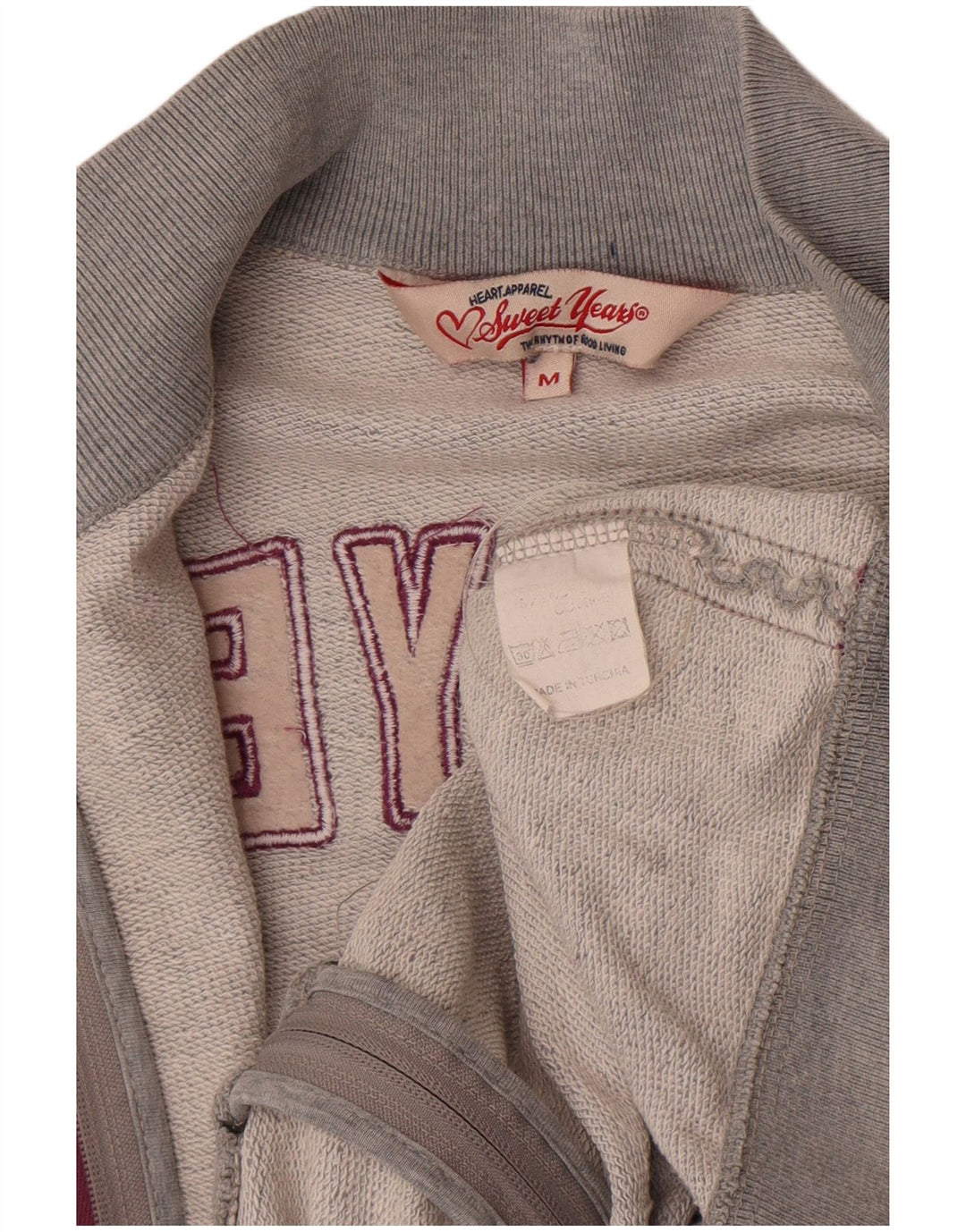 Giacca da ginnastica da donna con grafica Sweet Years UK 12 Cotone grigio medio