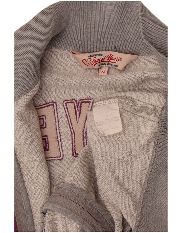 Giacca da ginnastica da donna con grafica Sweet Years UK 12 Cotone grigio medio