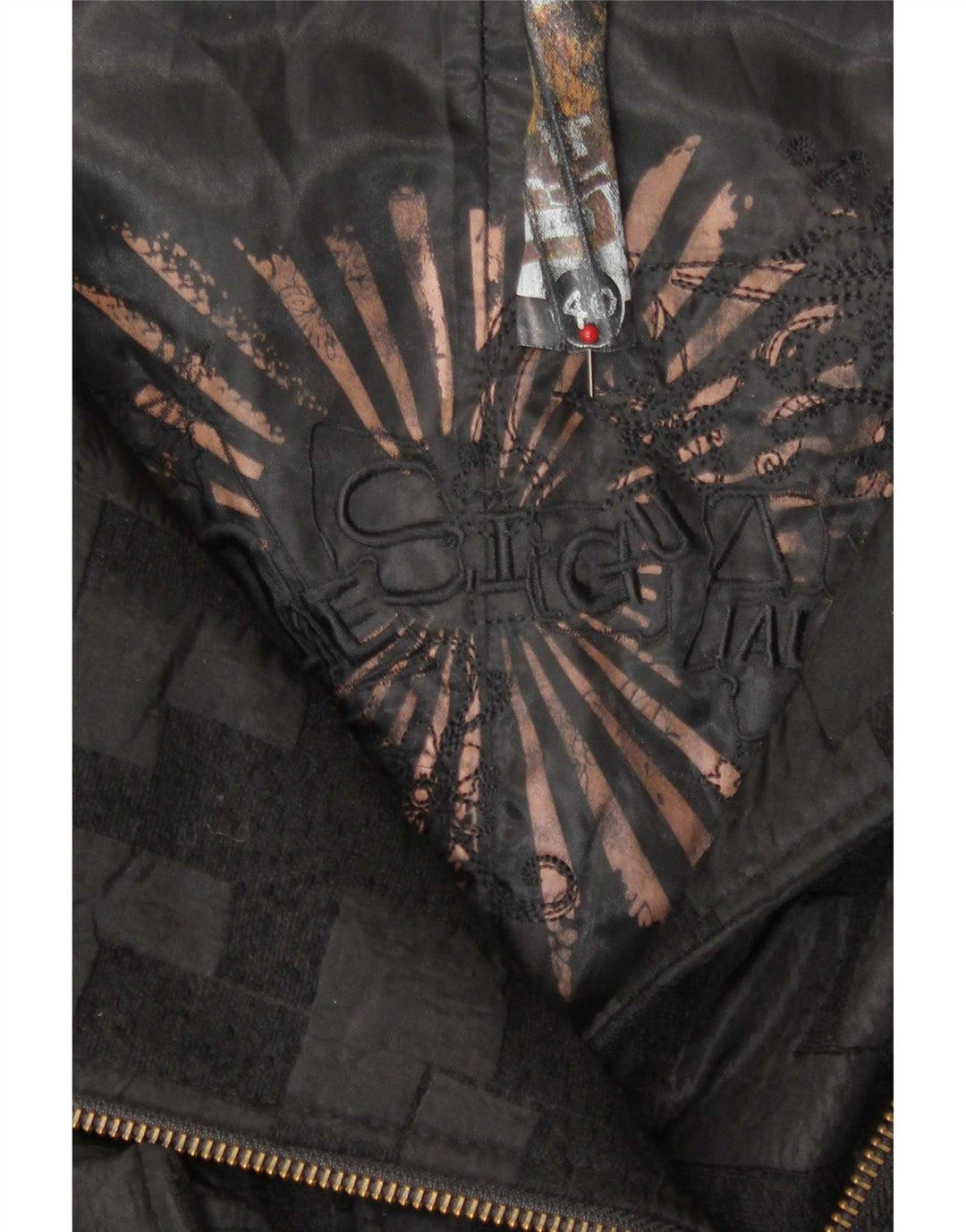 Cappotto antivento da donna Desigual EU 40 medio nero geometrico
