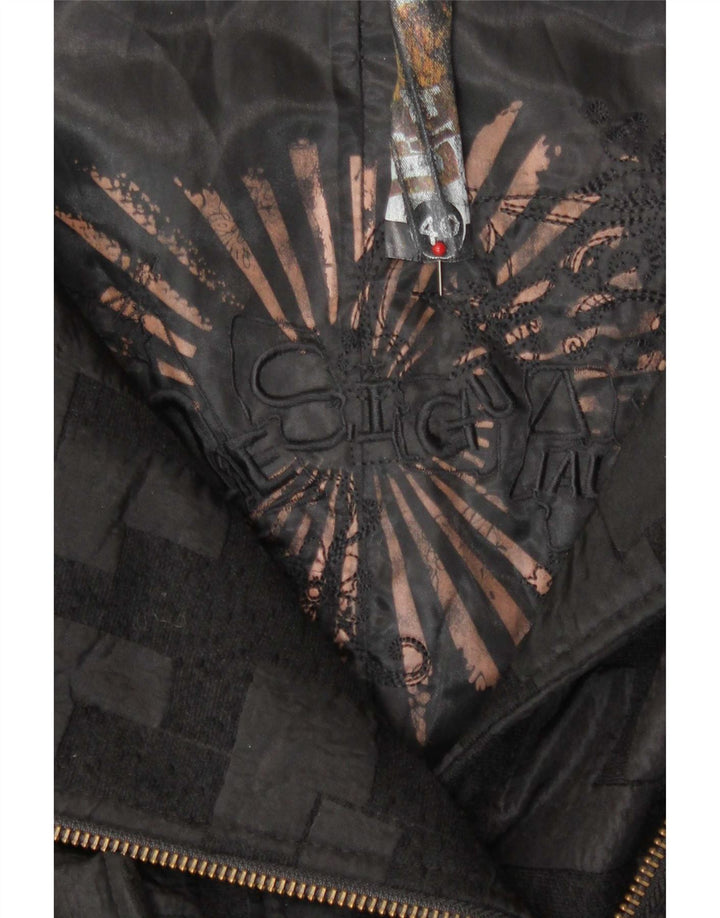 Cappotto antivento da donna Desigual EU 40 medio nero geometrico