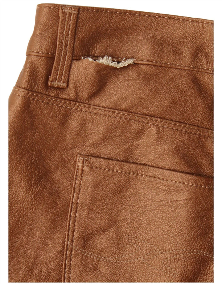 Pantalone Donna Slim in Ecopelle TRUSSARDI W33 L29 Marrone Viscosa