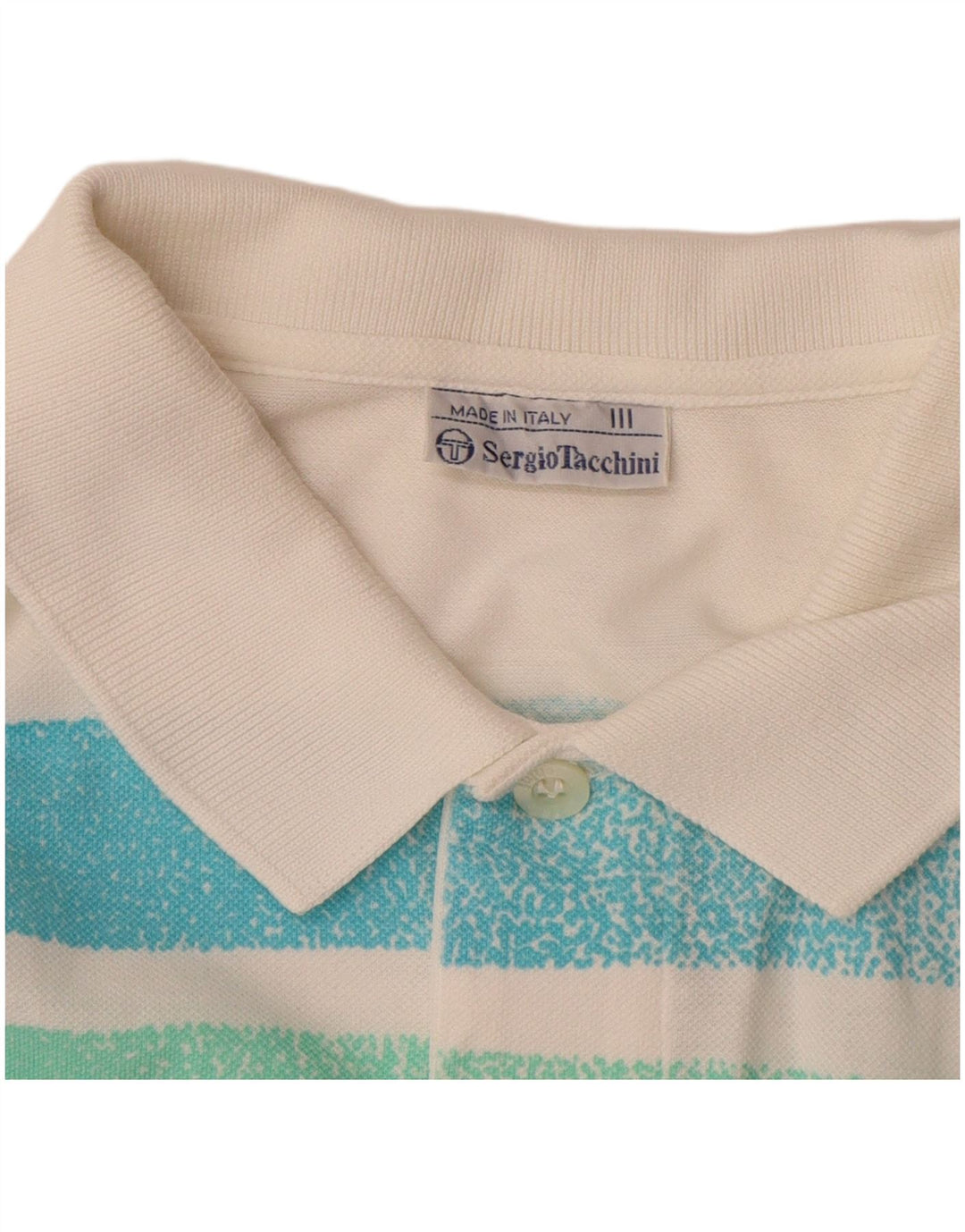 SERGIO TACCHINI Polo Uomo Piccola Rigata Bianca in Cotone