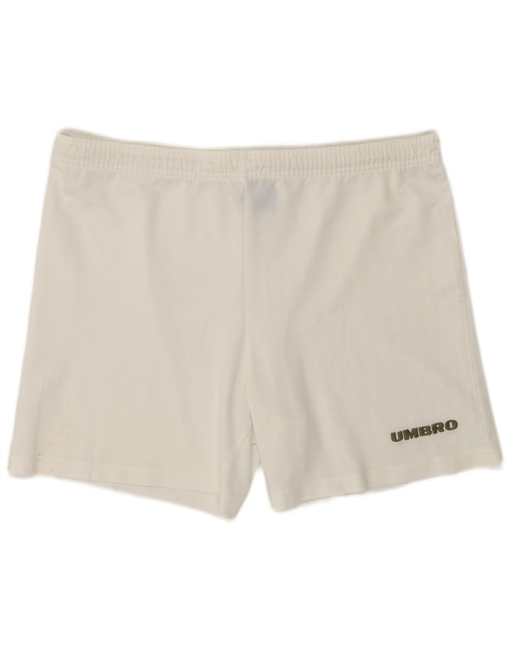 Pantaloncini sportivi da uomo Umbro grandi in poliestere bianco