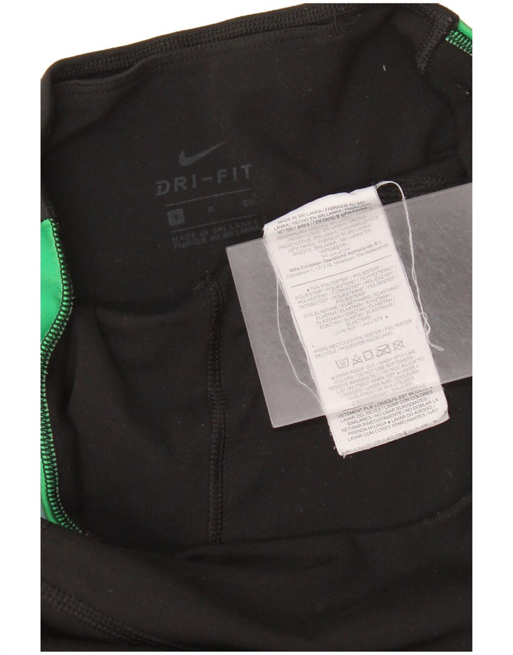 Leggings grafici Nike da donna Dri Fit piccoli in poliestere a righe nere