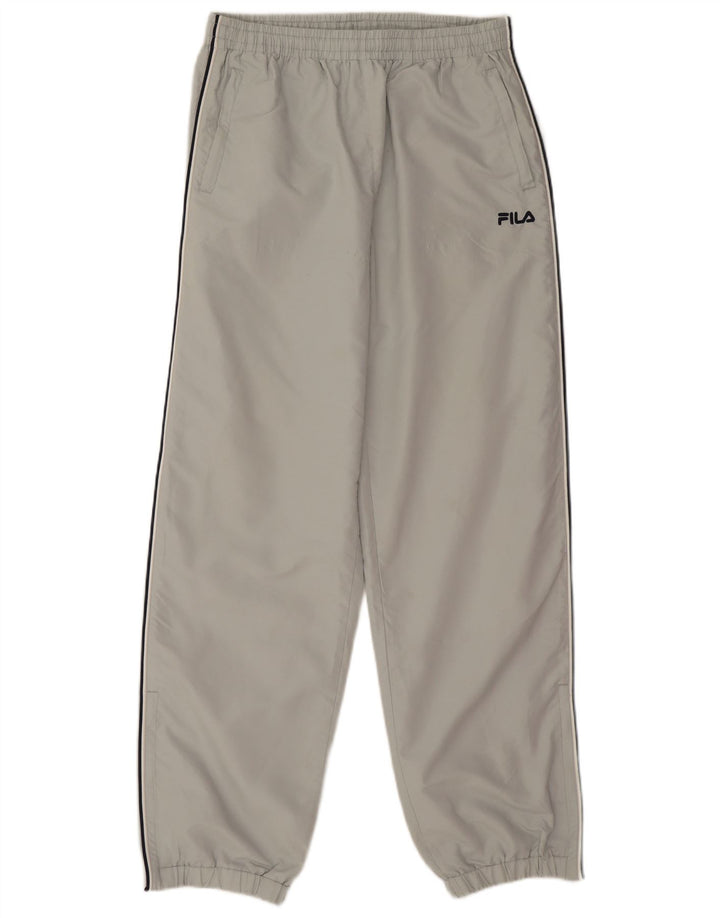 Pantaloni da ginnastica da uomo con grafica Fila, pantaloni da jogging, grandi, in poliestere verde