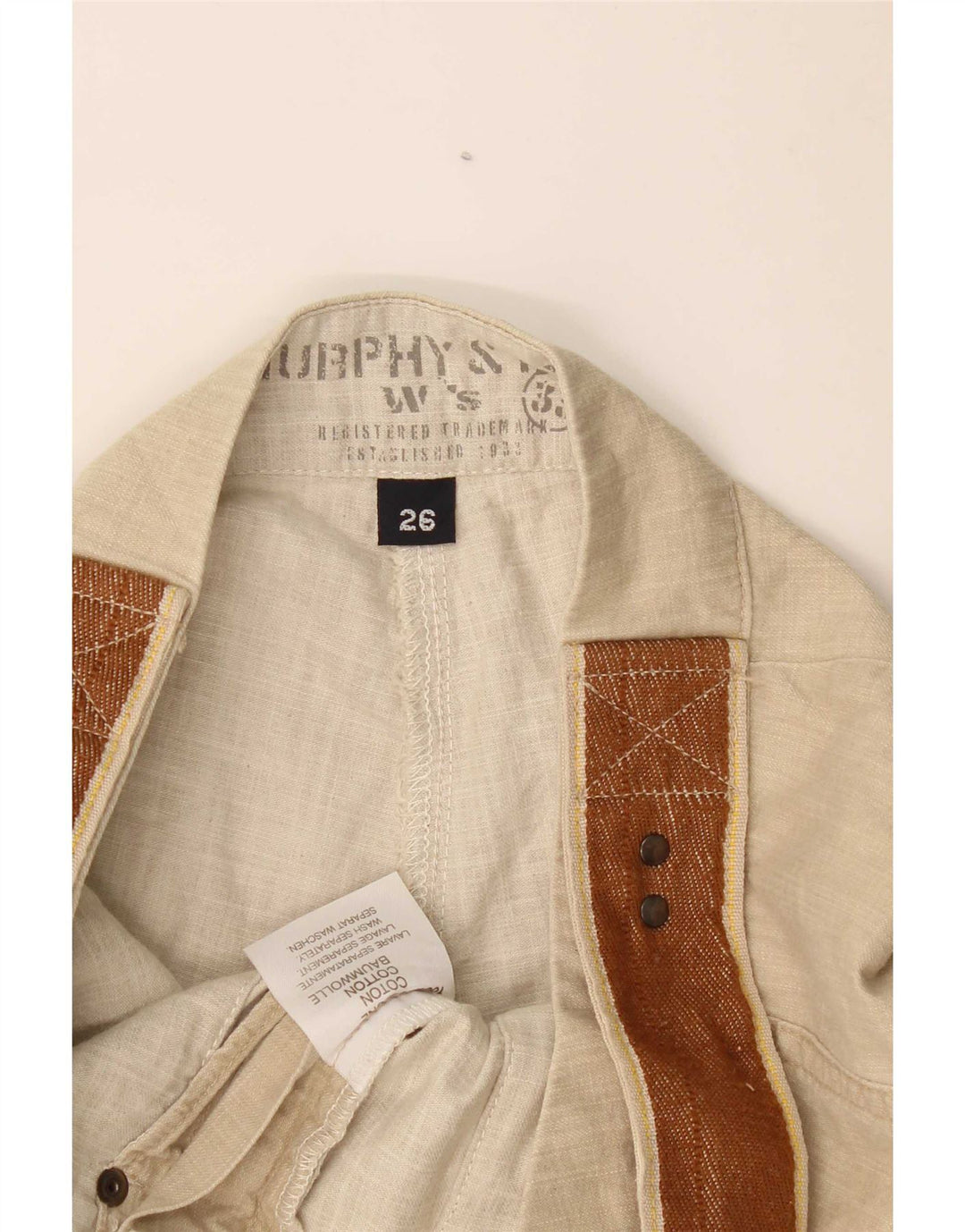 Pantaloni casual bootcut da donna Murphy & Nye W26 L31 cotone beige
