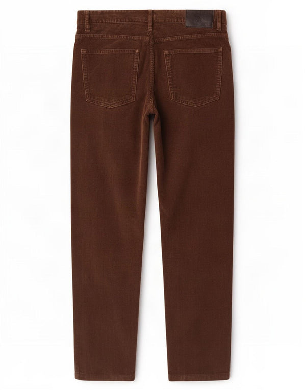 Pantaloni dritti in velluto a coste da uomo Zara EU 42 Large W32 L29 Marrone