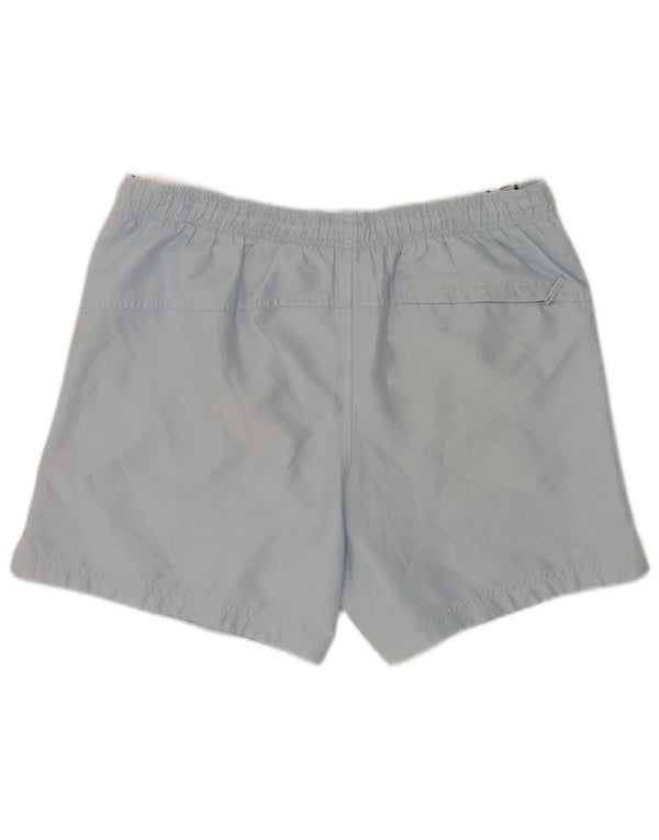 Pantaloncini da bagno grafici da uomo Calvin Klein in poliestere color block blu medio