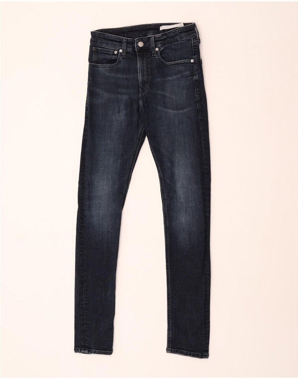 Jeans super skinny da donna Calvin Klein W28 L32 cotone blu navy