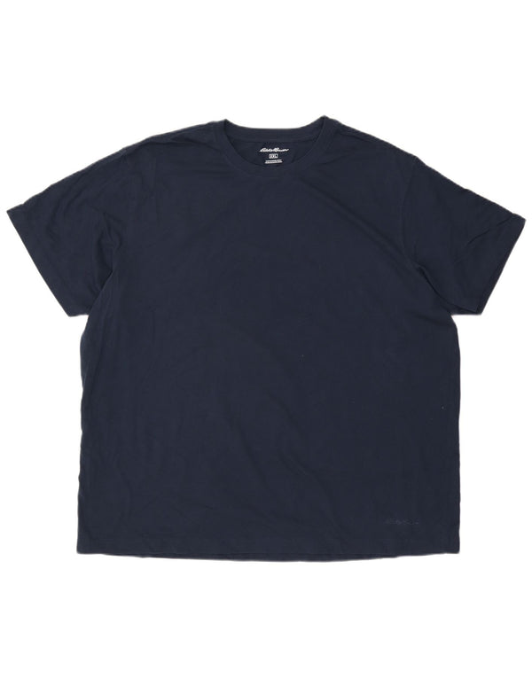 T-shirt da uomo EDDIE BAUER Top 2XL cotone blu navy