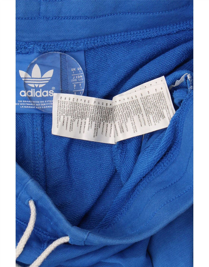 Pantaloncini sportivi Adidas da uomo grandi in cotone blu