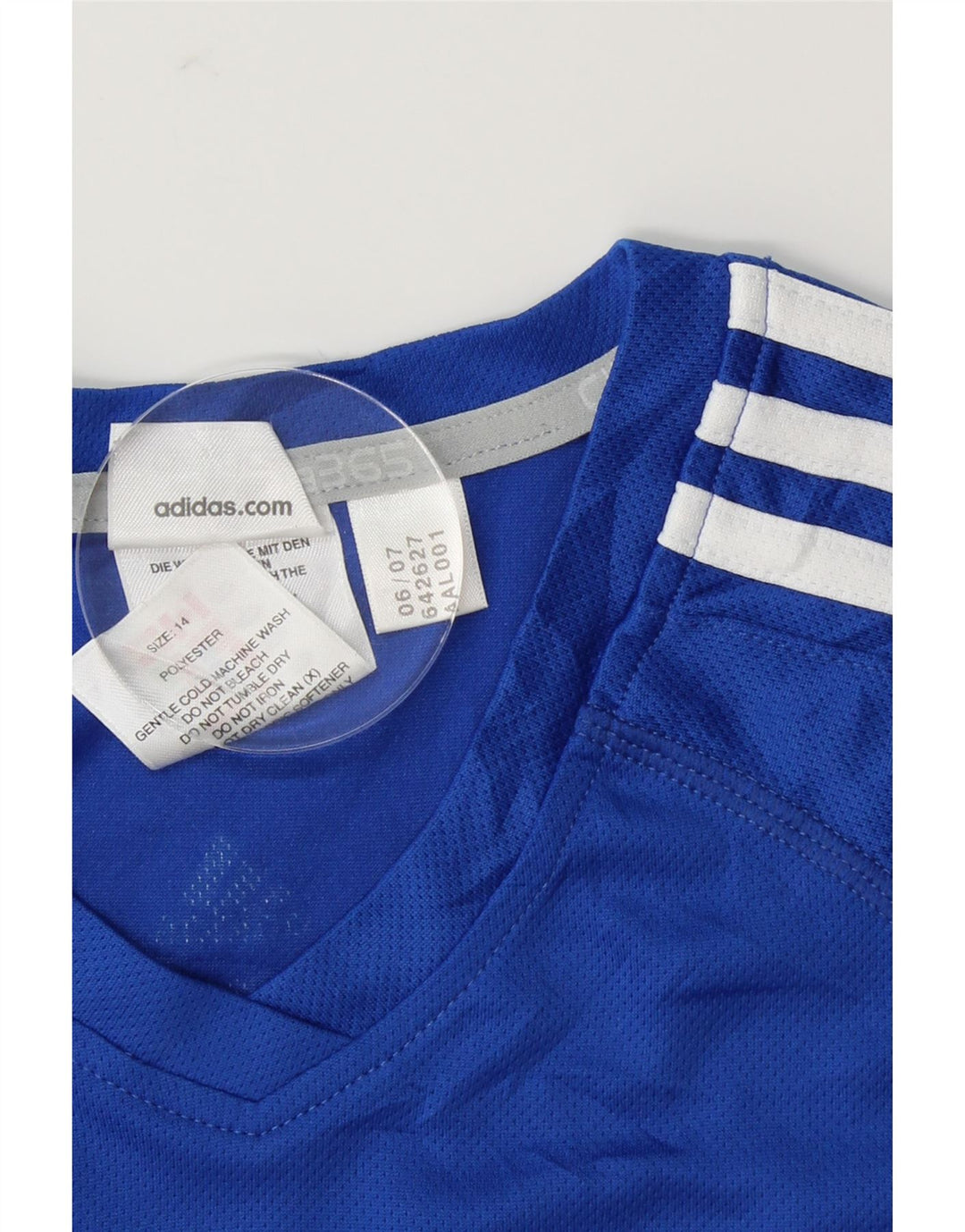 ADIDAS Womens Climalite T-Shirt Top UK 14 Medium Blue Polyester Vintage Adidas and Second-Hand Adidas from Messina Hembry 