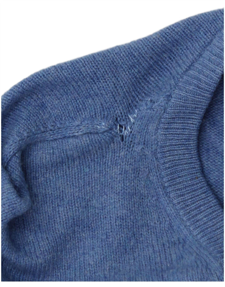 JAMES PRINGLE Maglione da uomo con scollo a V grande lana vergine blu