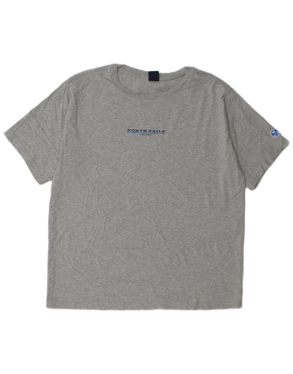 T-shirt da uomo North Sails Top XL in cotone chiazzato grigio