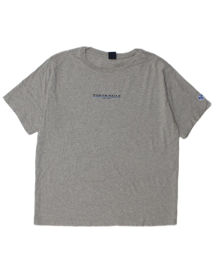 T-shirt da uomo North Sails Top XL in cotone chiazzato grigio