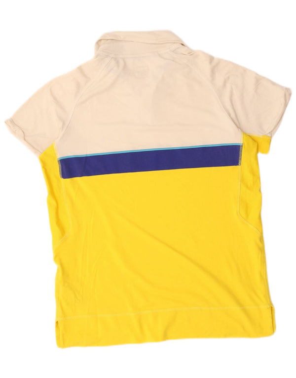 Polo Nike da uomo grande in nylon color block giallo