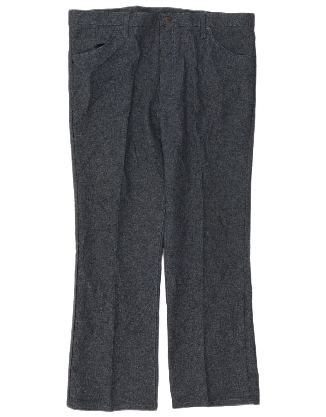 Pantaloni da abito dritti da uomo Wrangler W42 L30 poliestere blu navy