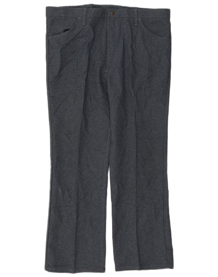 Pantaloni da abito dritti da uomo Wrangler W42 L30 poliestere blu navy