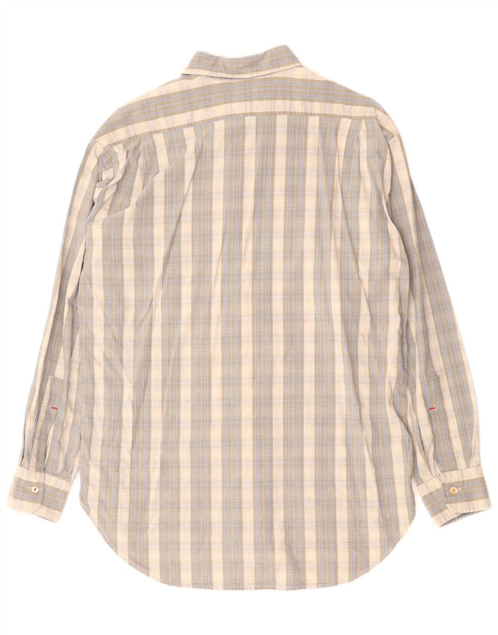 REPLAY Camicia da uomo in cotone a quadri grandi grigi