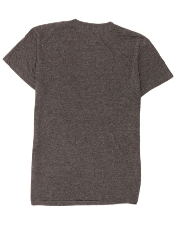 T-shirt da uomo su misura di Vans, top in cotone chiazzato grigio medio
