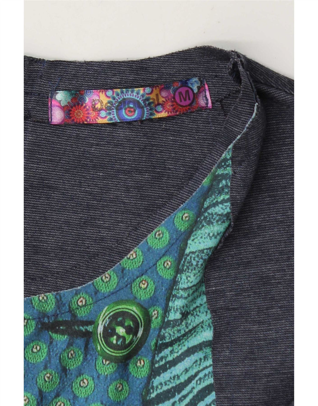 Desigual Abito tubino da donna UK 14 Blu medio geometrico