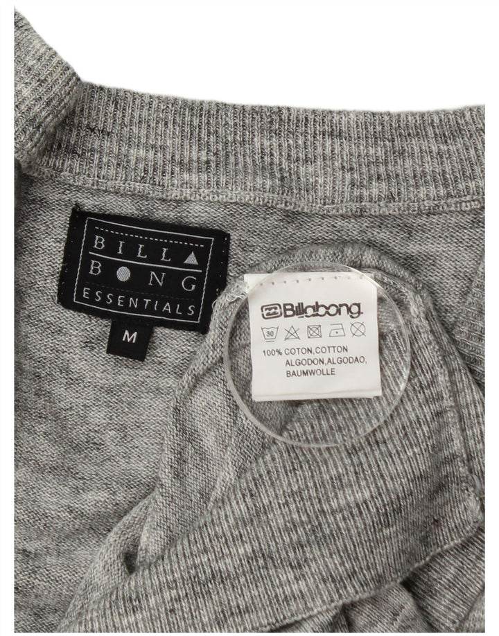 Maglione cardigan da uomo Billabong in cotone screziato grigio medio