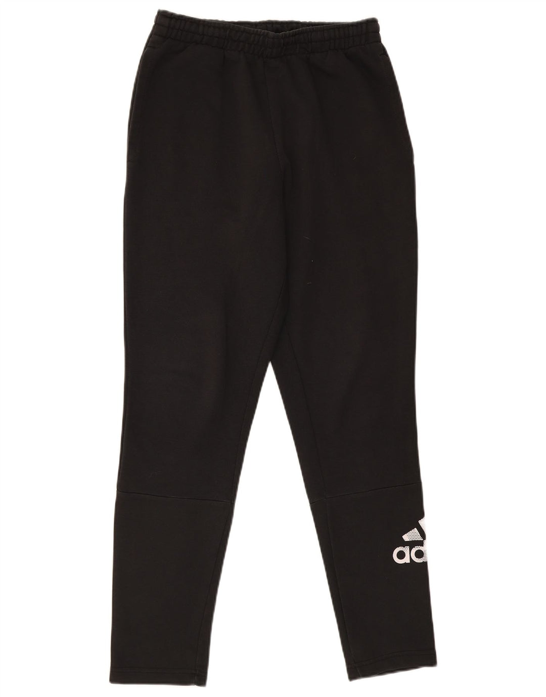 Pantaloni da tuta grafica Adidas da uomo in cotone nero medio