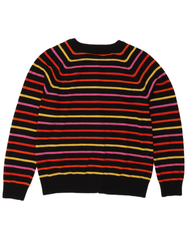 Maglione cardigan da donna Benetton UK 14 a righe multicolori medie