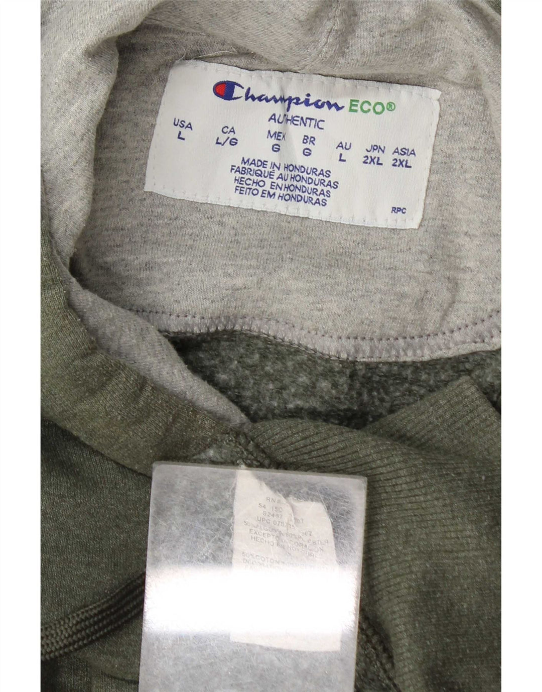 Maglione con cappuccio da uomo Champion grande in cotone kaki