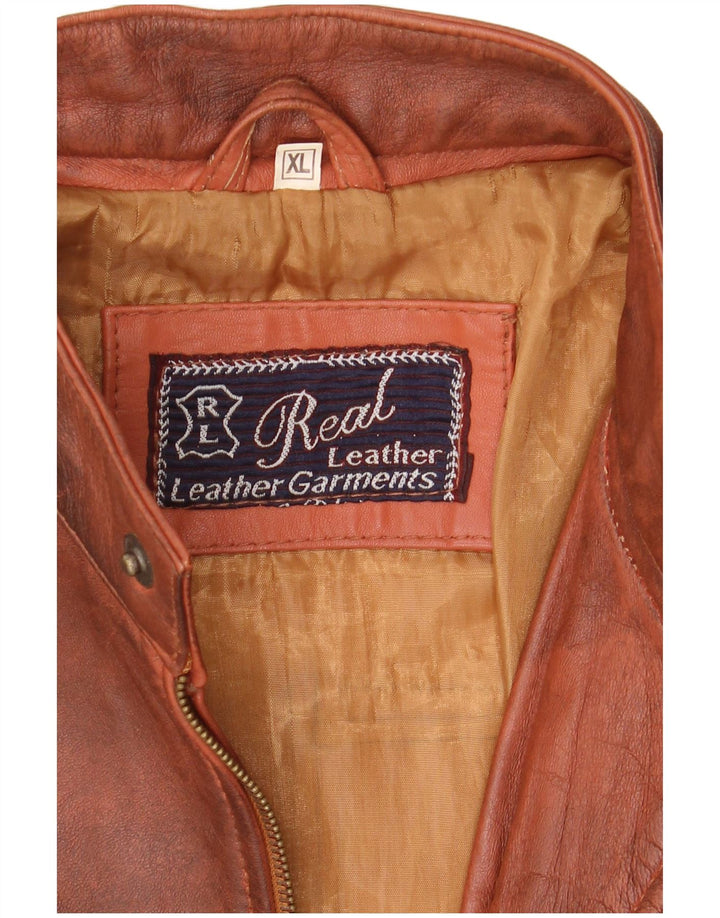 Vintage da donna UK 18 XL in pelle marrone