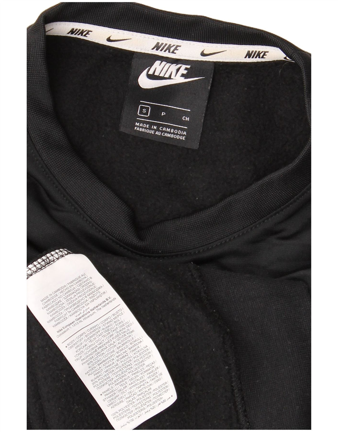 NIKE Felpa con grafica da uomo Maglione piccolo in cotone nero