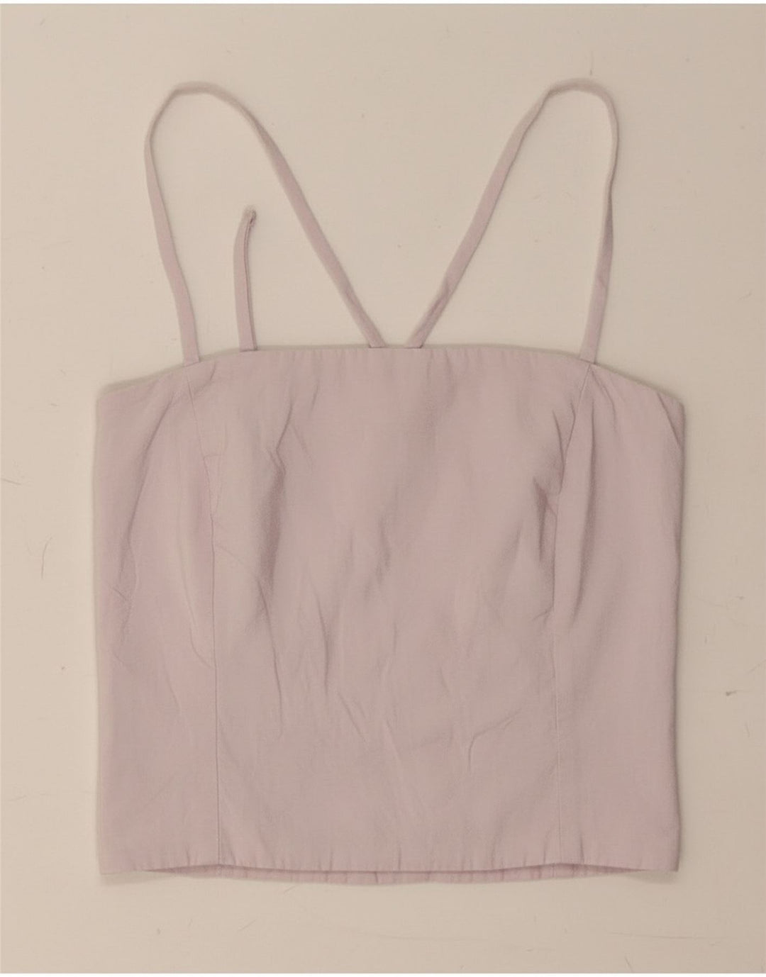 Top corto a corsetto da donna Zara UK 8 piccolo viola modal