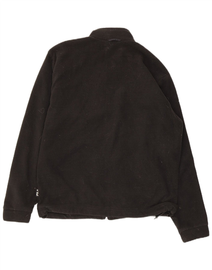 Giacca in pile da uomo FILA UK 40 Large Nero Poliestere