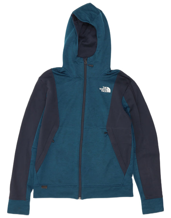 Maglione con cappuccio e zip da uomo The North Face piccolo in poliestere color block blu