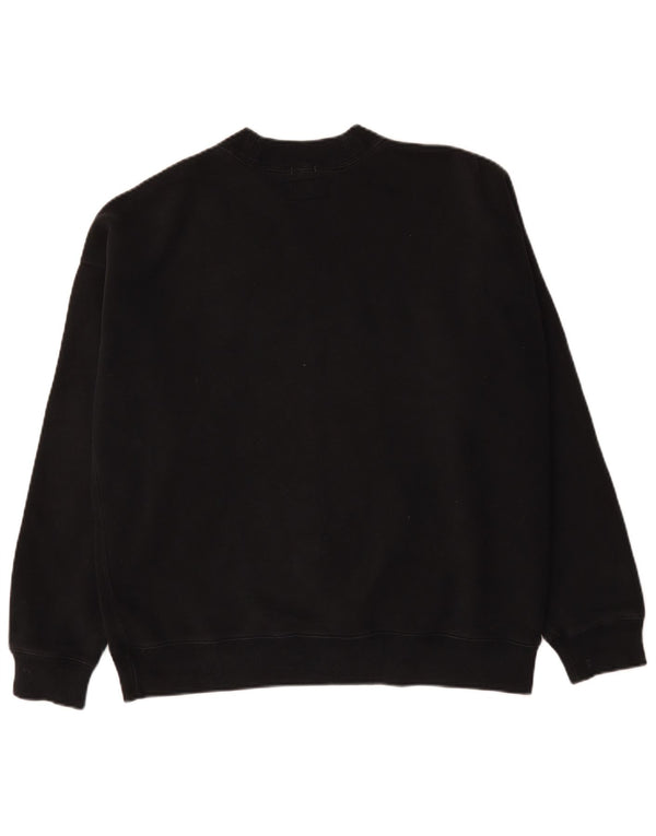 Abercrombie & Fitch Felpa oversize da uomo Maglione Medio Nero Cotone