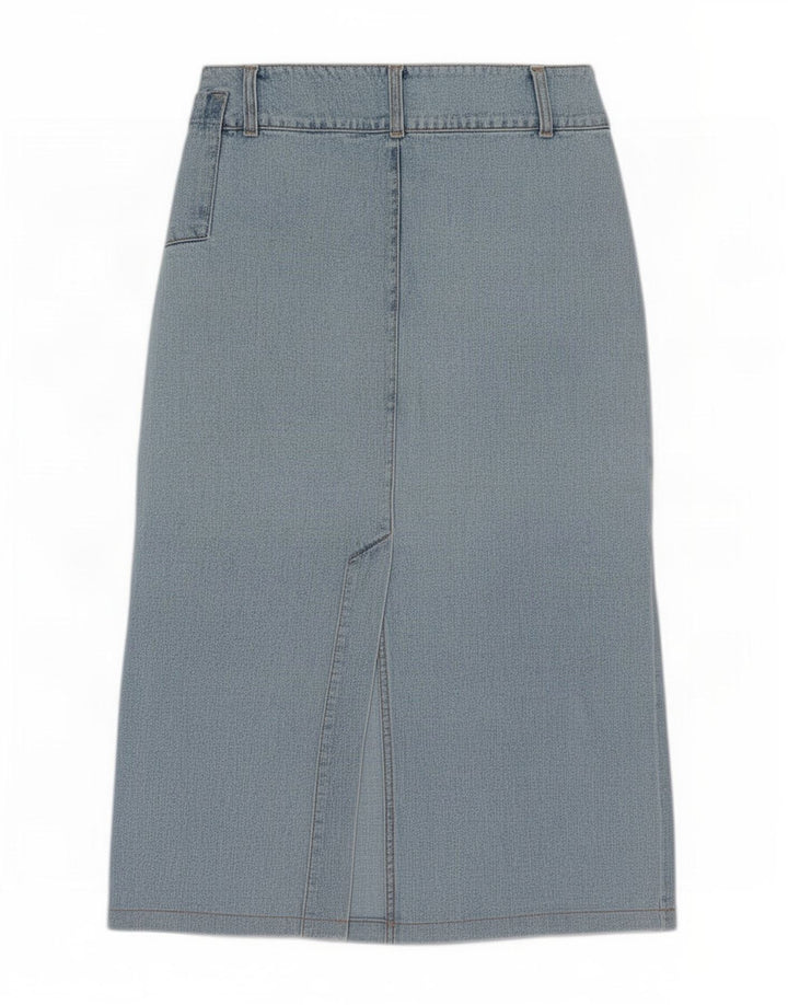 Gonna in denim da donna Rifle W28 in cotone blu medio
