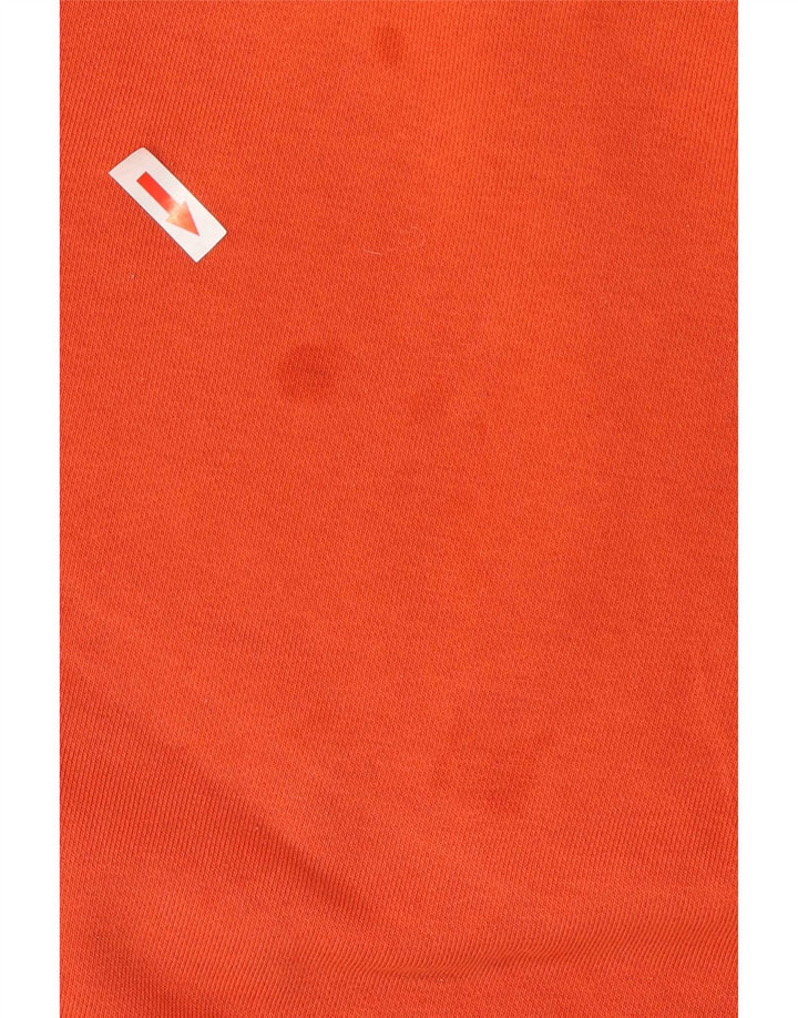 Felpa con cappuccio da uomo Adidas, cotone arancione medio