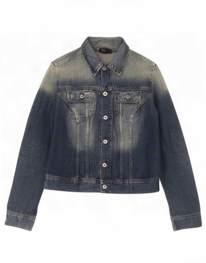 Giacca di jeans da uomo Diesel UK 12 Cotone color block blu medio
