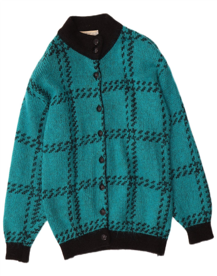 Maglione cardigan da donna St. Bernard UK 10/12 pied de poule turchese medio