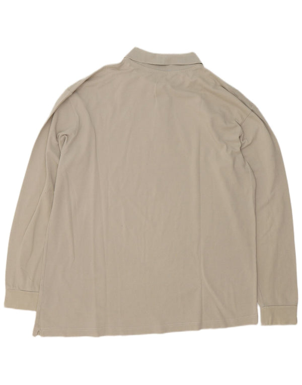 Polo Kappa da uomo a maniche lunghe vestibilità regolare 2XL cotone kaki