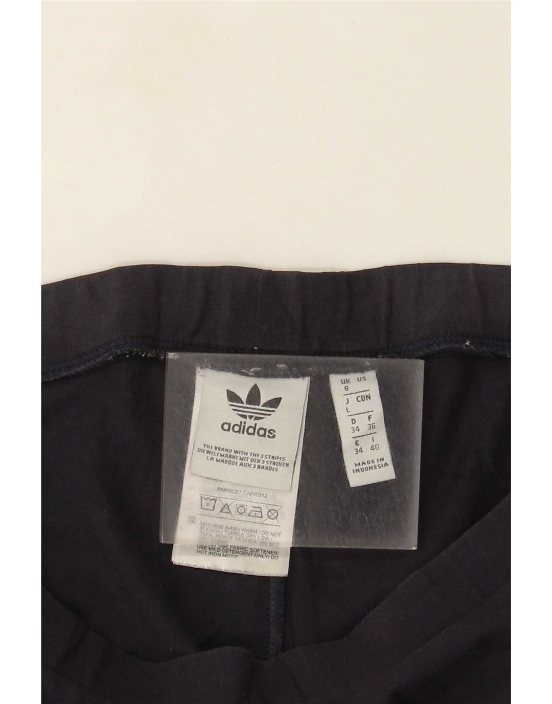 Leggings Adidas da donna UK 8 Small in cotone blu navy