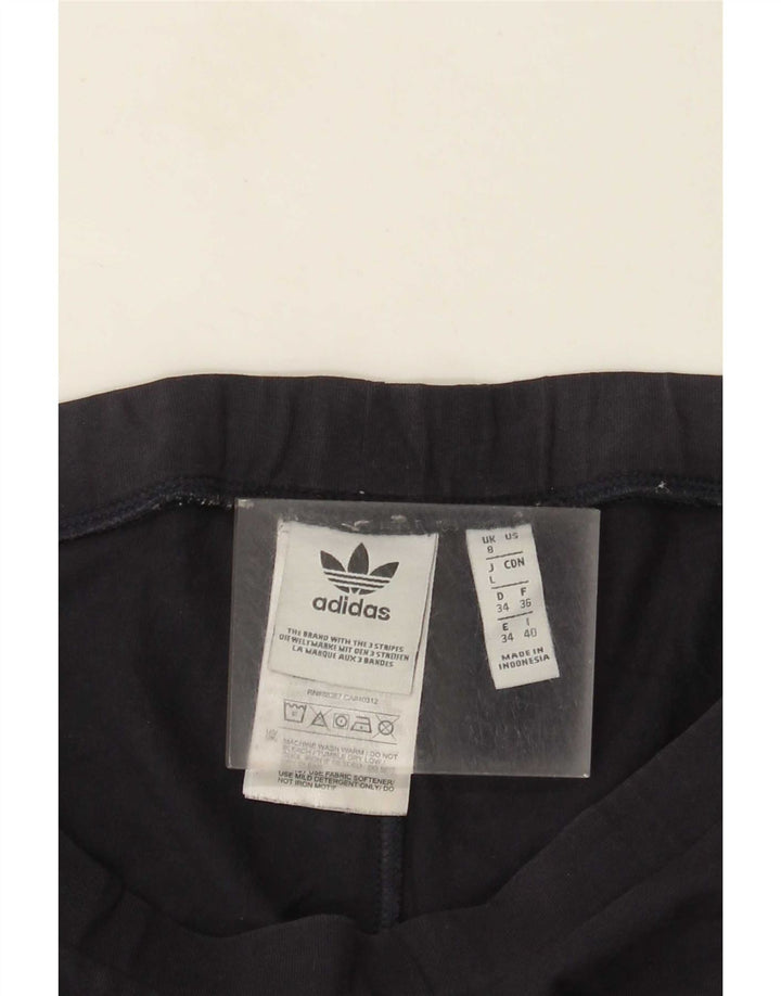 Leggings Adidas da donna UK 8 Small in cotone blu navy