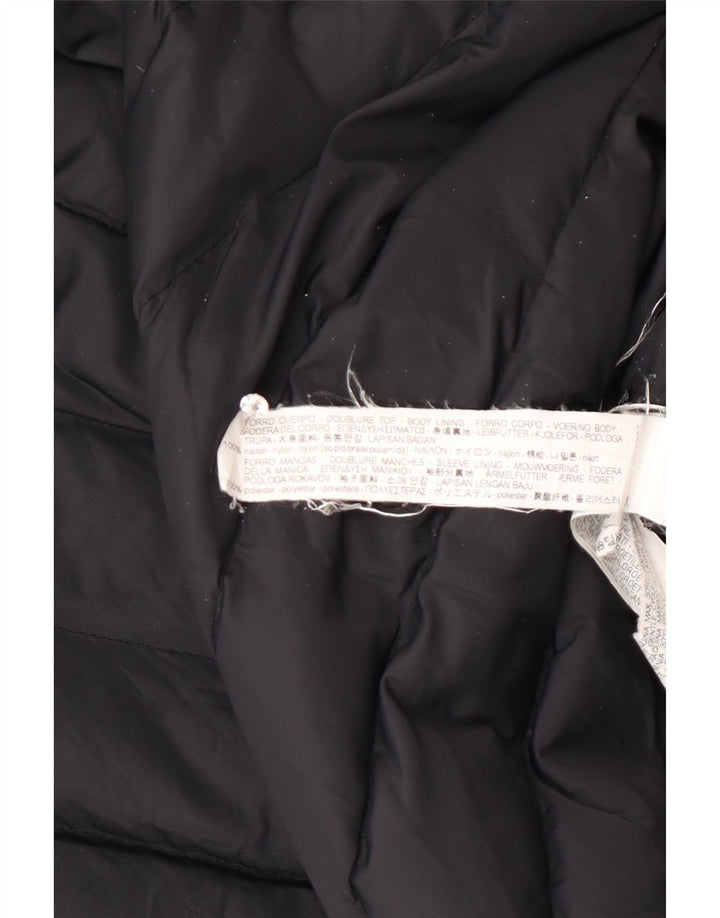 Cappotto imbottito da donna Zara UK 14 Poliestere color block medio nero