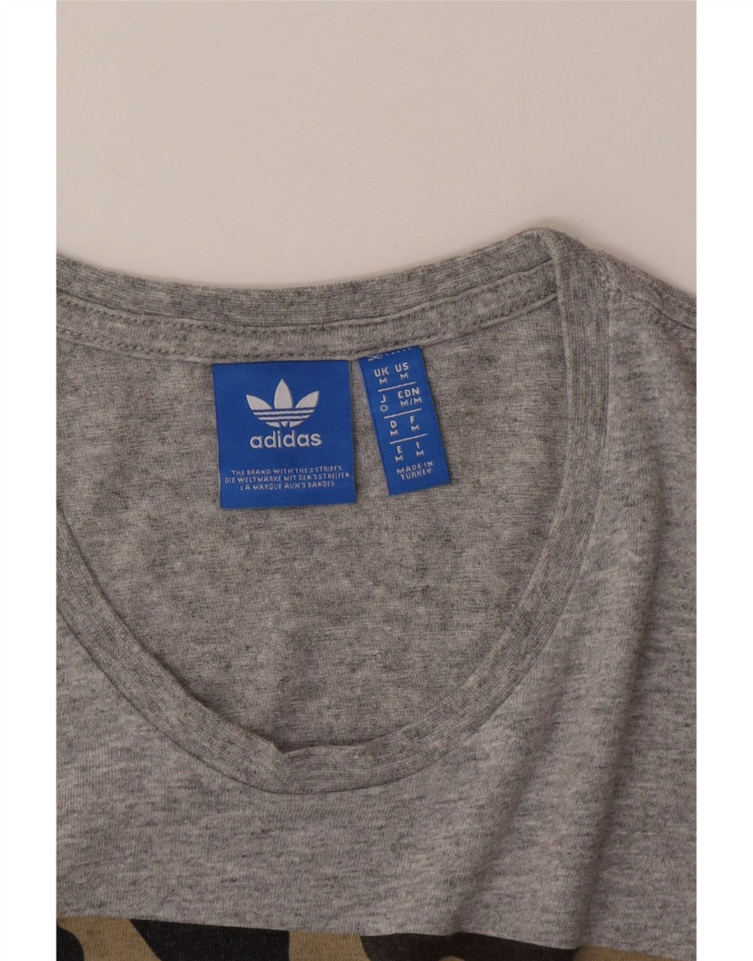ADIDAS Mens Graphic T-Shirt Top Medium Grey