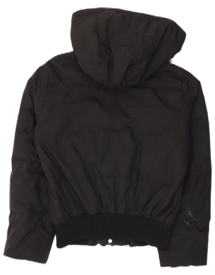 Giacca imbottita oversize con cappuccio da donna ADIDAS UK 10 piccola in poliestere nero